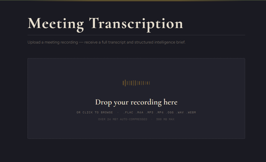Meeting Transcription System preview